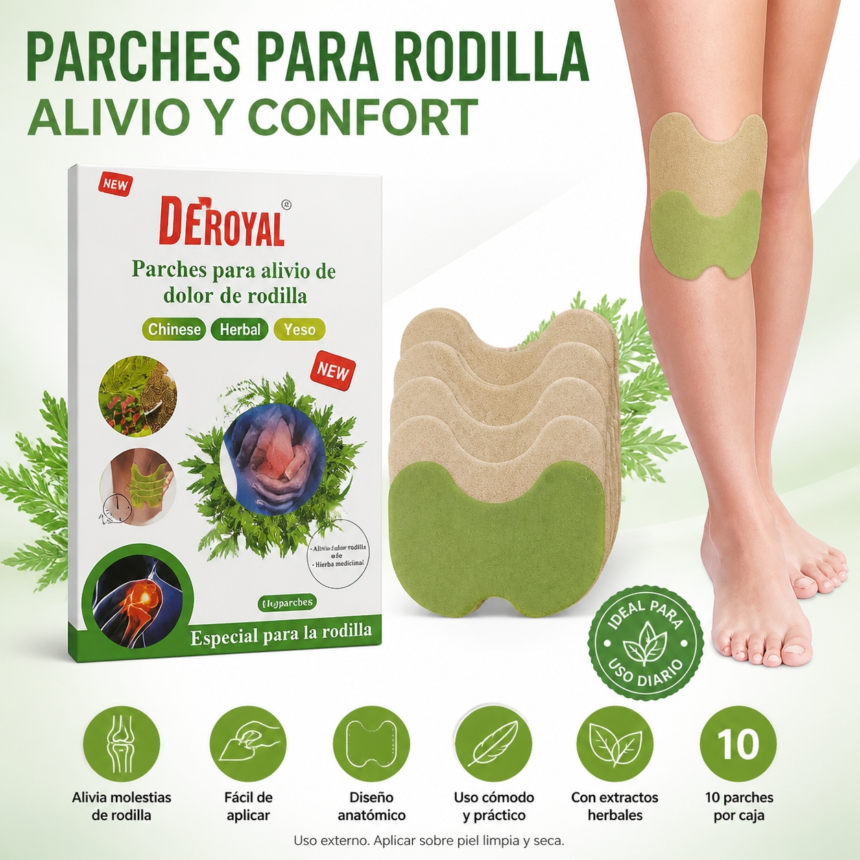 PACK PARCHES DOLOR RODILLAS 30 UNI