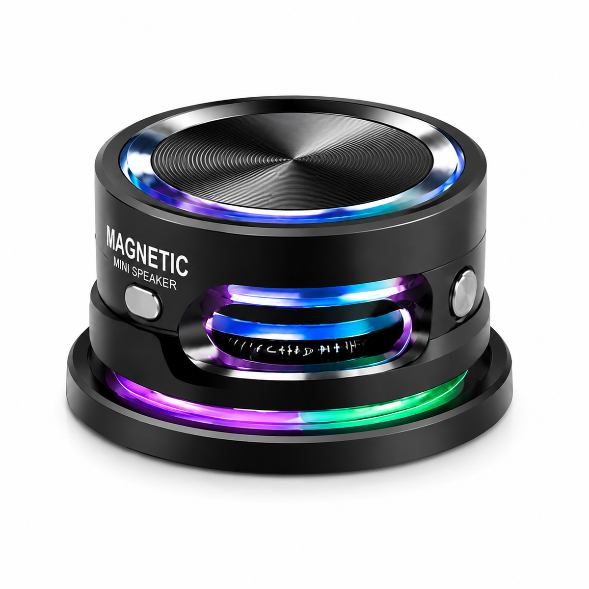 Altavoz Bluetooth Magnético Multifunción con Luces LED | Música Donde Quieras