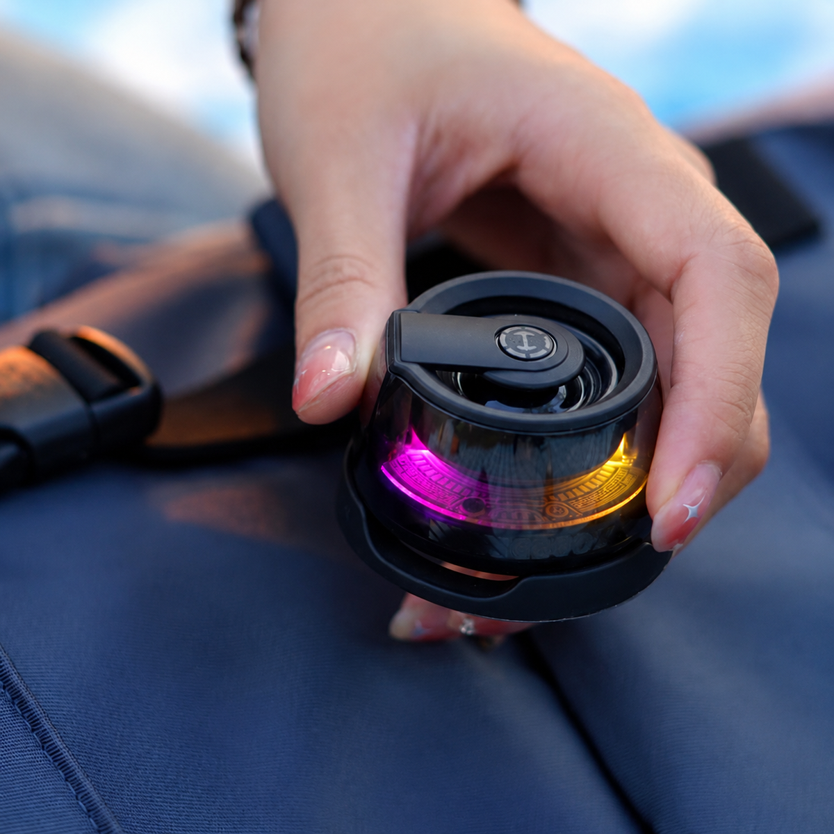 Altavoz Bluetooth Magnético Multifunción con Luces LED | Música Donde Quieras