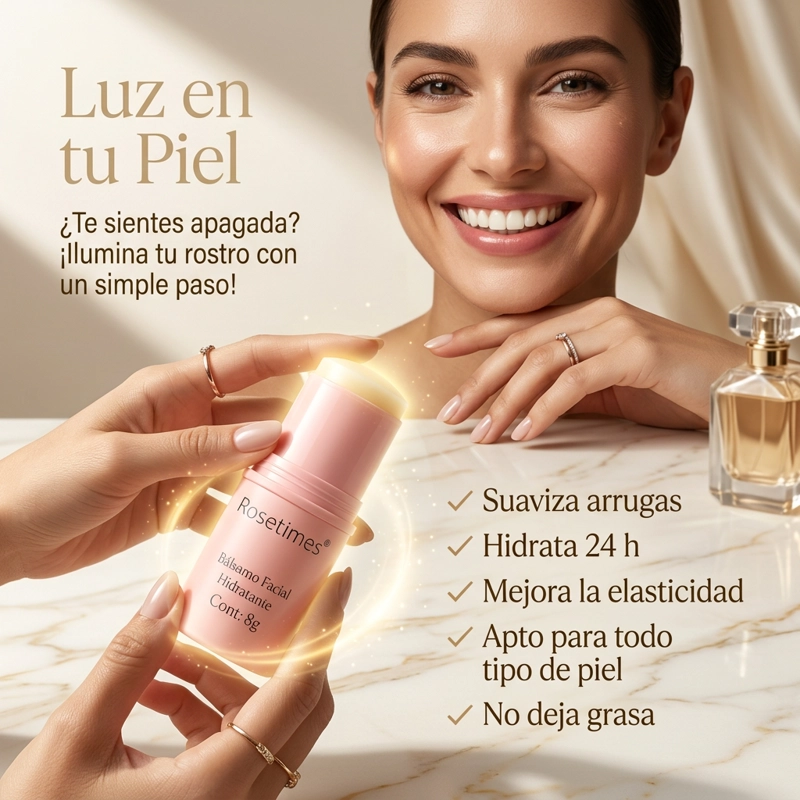 Bálsamo Facial Hidratante Antiarrugas con Colágeno y Vitamina E