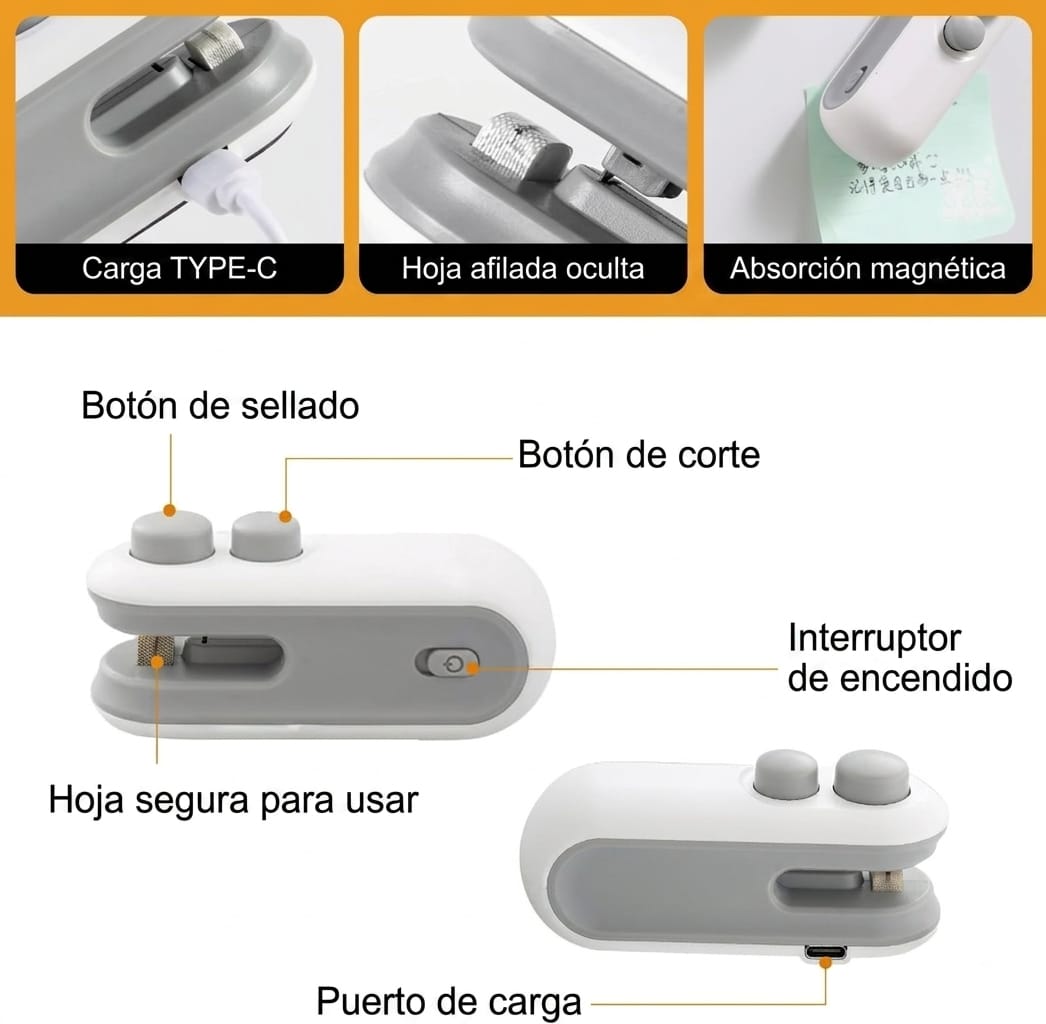 ⭐ Mini Selladora De Bolsas Recargable