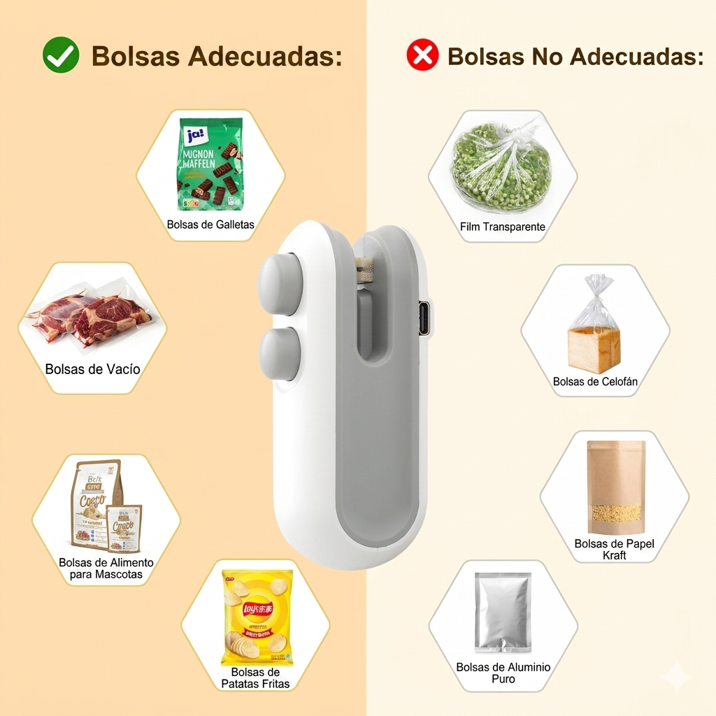 ⭐ Mini Selladora De Bolsas Recargable