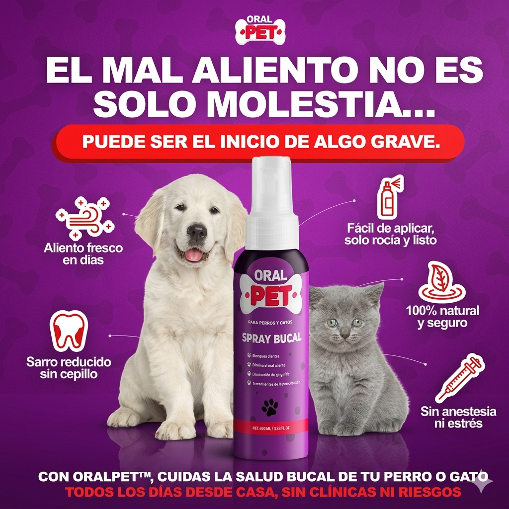 Oral Pet Spray Bucal Limpiador Mascotas