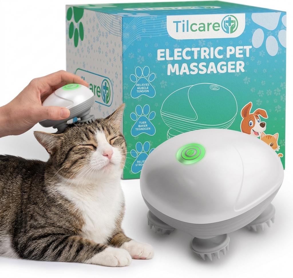 Masajeador Eléctrico Inteligente 360° para Perros y Gatos