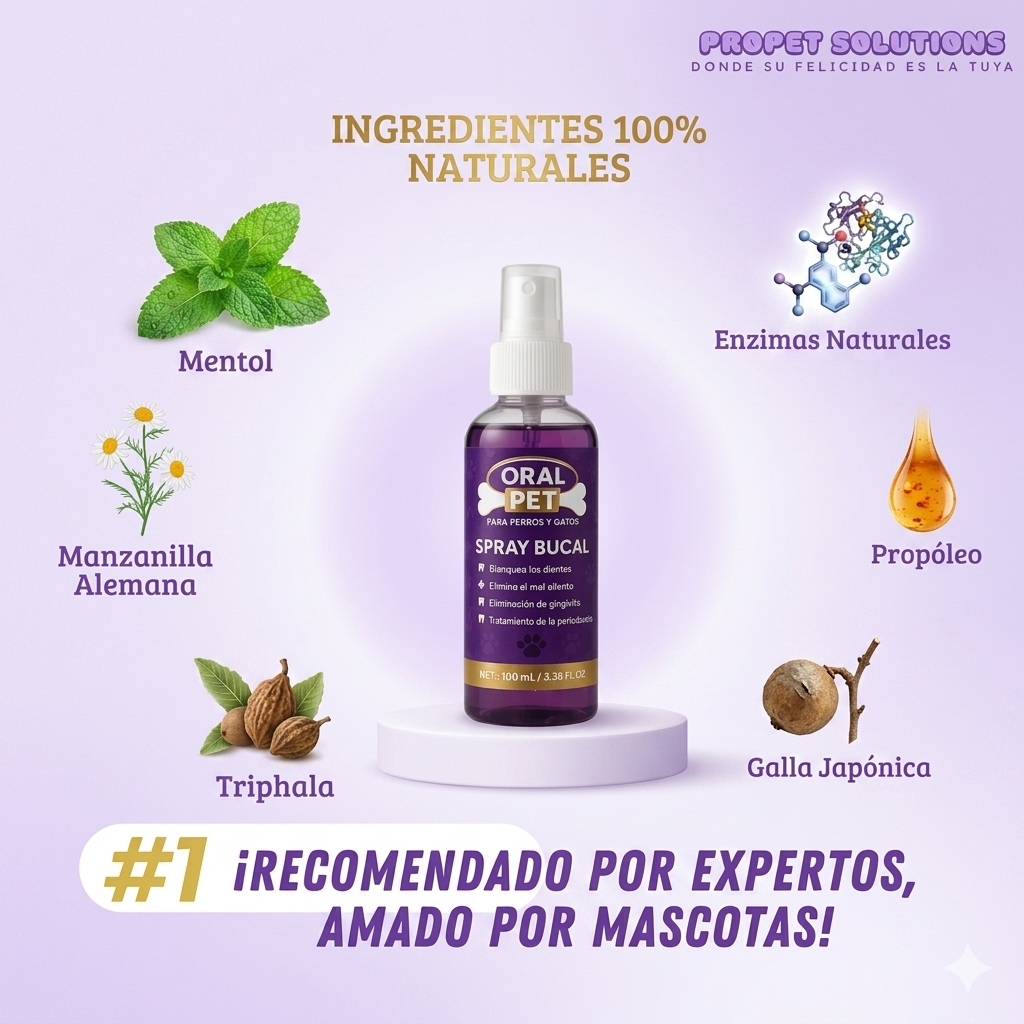 Oral Pet Spray Bucal Limpiador Mascotas