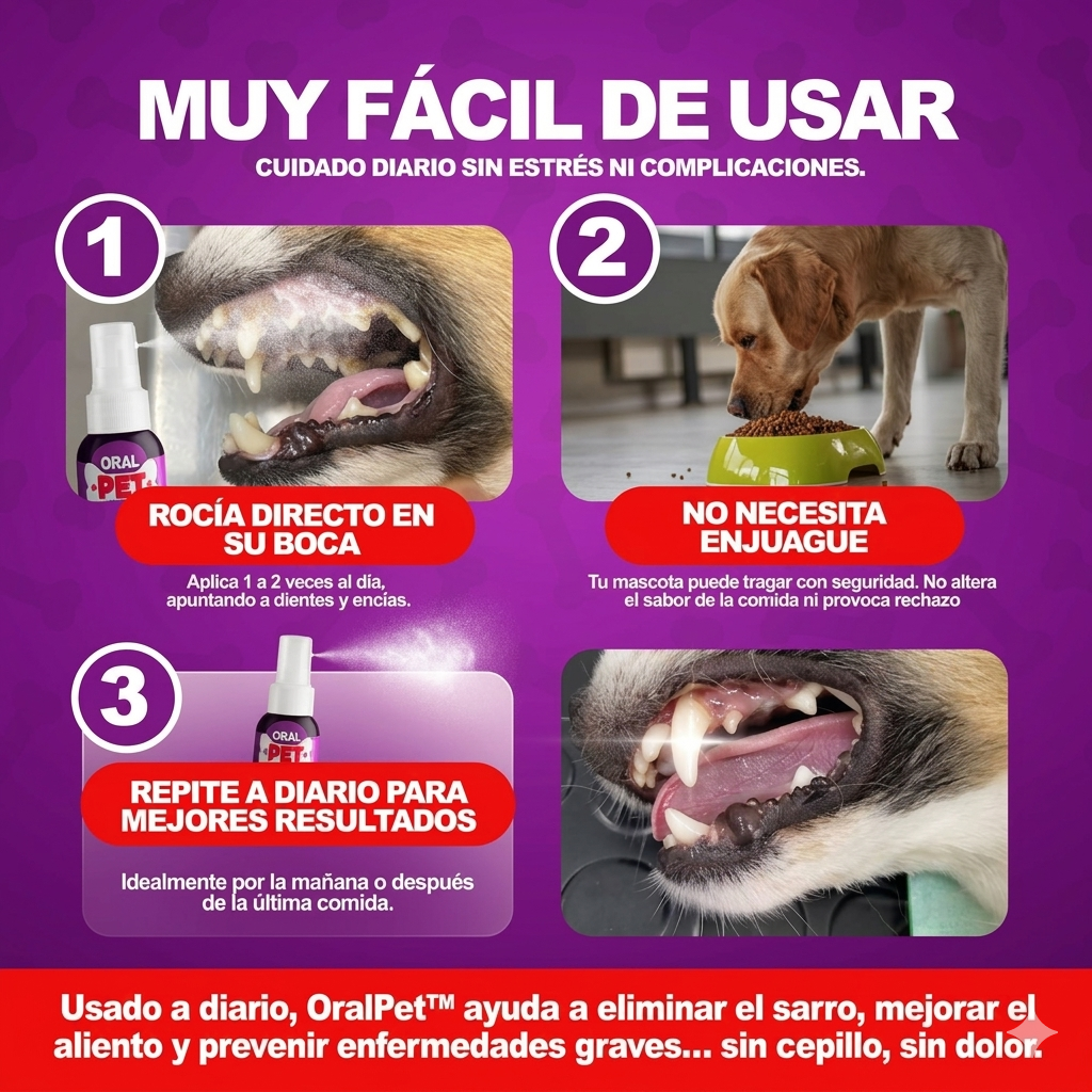 Oral Pet Spray Bucal Limpiador Mascotas
